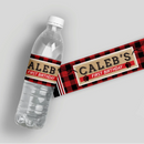 Lumberjack Birthday Water Bottle Labels