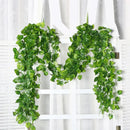 Lush green silk creeper plant living room artificial ivy vine