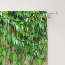 Lush ivy green leaf plant printed curtains for living room sheer panels