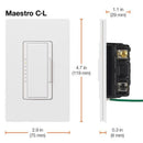 Lutron Maestro C.L Digital Dimmer Multi-Location Switch Kit, White