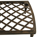 Modern Aluminum Bronze Patio Chaise Lounge with Wheels and Cushion