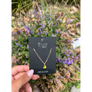 Gold Filled Enamel Heart Necklace | 10" Chain | Multiple Colors | Lux by Leslie