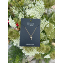 Cubic Zirconia Cross Necklace | Multiple Colors | Lux by Leslie