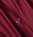 DecorBites™ Burgundy Red Egyptian Cotton Bedding Set - Soft Silky Solid Color Luxe Duvet Cover, Sheet, Pillowcases