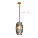 Luxe faceted gold crystal glass pendant lamp for kitchen bedroom