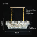 Luxe gold crystal indoor chandelier leaf accent living room light
