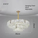 Luxe gold crystal indoor chandelier leaf accent living room light