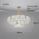 Luxe gold crystal indoor chandelier leaf accent living room light