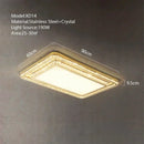 Luxe gold crystal led ceiling chandelier for dining room