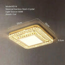 Luxe gold crystal led ceiling chandelier for dining room