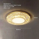 Luxe gold crystal led ceiling chandelier for dining room