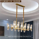 Luxe gold glass led ceiling chandelier for living room