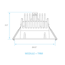 Luxrite LR2495X 4" Regressed Spotlight Selectable CCT