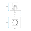 Luxrite LR23322 3" 8W LED Square Regress Spotlight Selectable CCT