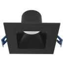Luxrite LR23328 4" 12W LED Square Regress Spotlight Black Selectable CCT