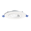 Luxrite LR23332 4" 10W Recessed Round Floating Gimbal Selectable CCT