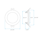 Luxrite LR23741 4" 12W LED Round Recessed Slim Wafer Selectable CCT Hi Output