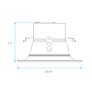 Luxrite LR23790 4" 10W LED Round Baffled Retrofit Selectable CCT