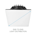 Luxrite LR25439 4" 25W Square Trimless Regressed Spotlight Selectable CCT