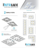 Luxrite LR25480 2" 15W LED Square Trimless Interlocking Downlight
