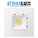 Luxrite LR25490 4" 15W LED Square Trimless Interlocking Downlight