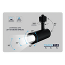 Luxrite LR43874 30W 3" Zoomable H-Track Head Selectable CCT