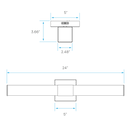 Luxrite Ocala 24/36/48" LED Wall Vanity Selectable CCT