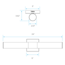 Luxrite Ocala 24/36/48" LED Wall Vanity Selectable CCT