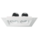 Luxrite Omni LR32202 4" 30W LED Trimless 2 Head Gimbal Selectable CCT