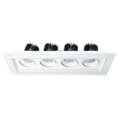 Luxrite Omni LR32206 4" 60W LED Trimless 4 Head Gimbal Selectable CCT