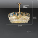 Luxurious blue & gold sea shell dimmable led chandelier living room