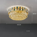 Luxurious blue & gold sea shell dimmable led chandelier living room
