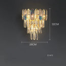 Luxurious blue & gold sea shell dimmable led chandelier living room
