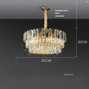 Luxurious blue & gold sea shell dimmable led chandelier living room