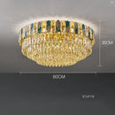 Luxurious blue & gold sea shell dimmable led chandelier living room