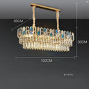 Luxurious blue & gold sea shell dimmable led chandelier living room