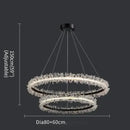 Luxurious crystal gold ring led chandelier for living room