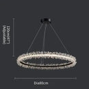 Luxurious crystal gold ring led chandelier for living room