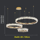 Luxurious crystal gold ring led chandelier for living room