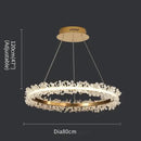 Luxurious crystal gold ring led chandelier for living room