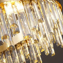 Luxurious gold crystal led chandelier for living and dining room