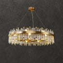 Luxurious gold crystal led chandelier for living and dining room