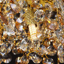 Luxurious gold crystal sunflower branch chandelier dining room light