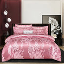 Luxurious gold & teal jacquard satin bedding set bedroom duvet cover
