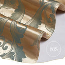 Luxurious gold & teal jacquard satin bedding set bedroom duvet cover