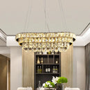 DecorBites™ Contemporary LED Crystal Pendant Light for Restaurants - Chrome Finish