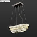DecorBites™ Contemporary LED Crystal Pendant Light for Restaurants - Chrome Finish