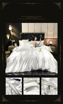 DecorBites™ Luxurious Mulberry Silk Bedding Set for King & Queen Beds