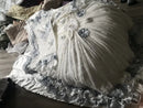 Luxurious red & champagne jacquard rose lace bedding set bedroom