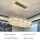 Luxurious two tier gold crystal chandelier for dining room